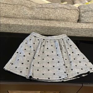 Primigi Black and White Striped Sequined Skirt